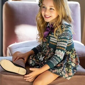 Floral Knit Kids Dress